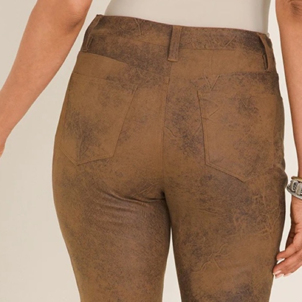 NWT Chico’s Faux Suede Slim Pant - Picture 5 of 16